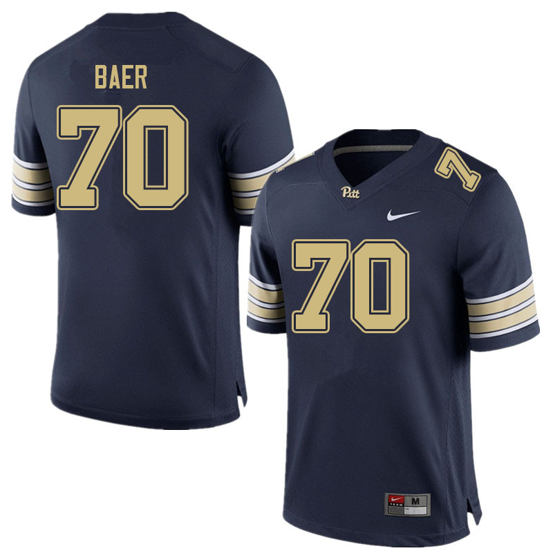 Men #70 Ryan Baer Pitt Panthers College Football Jerseys Sale-Navy